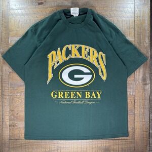 Vintage 1996 Green Bay Packers T-Shirt Tag Men's XXL(Fits XL) Nutmeg Made in USA
